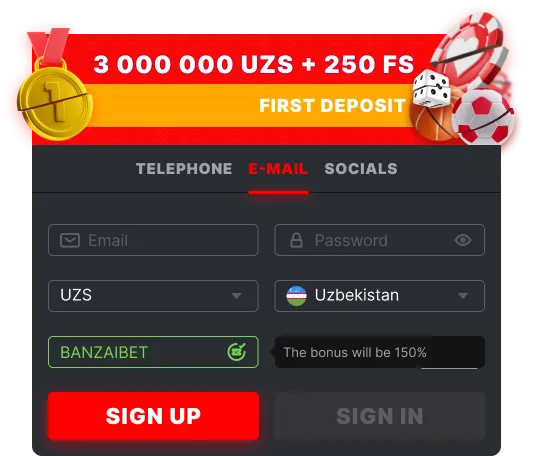 banzaibet promo code uz